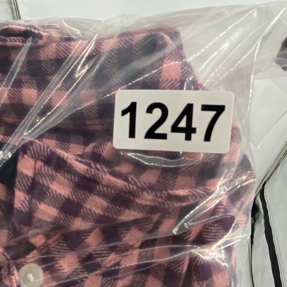 Lands End Top Women’s XS Pink & Purple Gingham Plaid Flannel Fall CozyCore - Picture 8 of 8